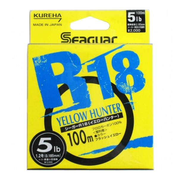 

Флюорокарбон Kureha - R18 YELLOW HUNTER 100m 3Lb #0.8 0,148 1,5кг