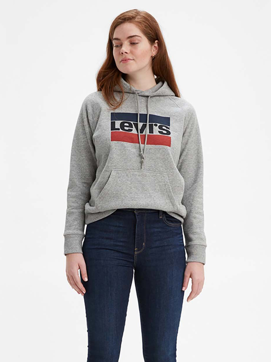 

Худи женское Levi's 35946-0000 серое L, 35946-0000