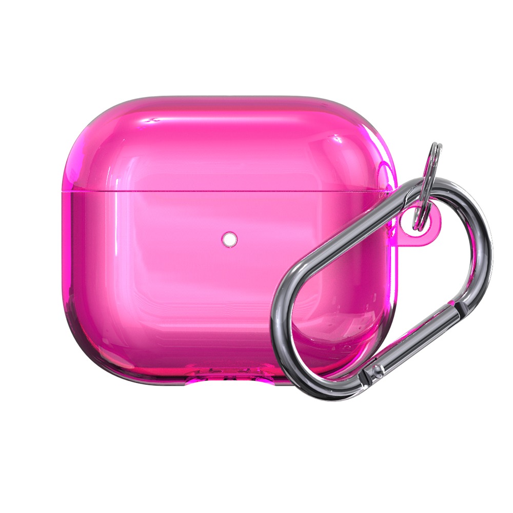 фото Tpu чехол с карабином для airpods 3, розовый, deppa