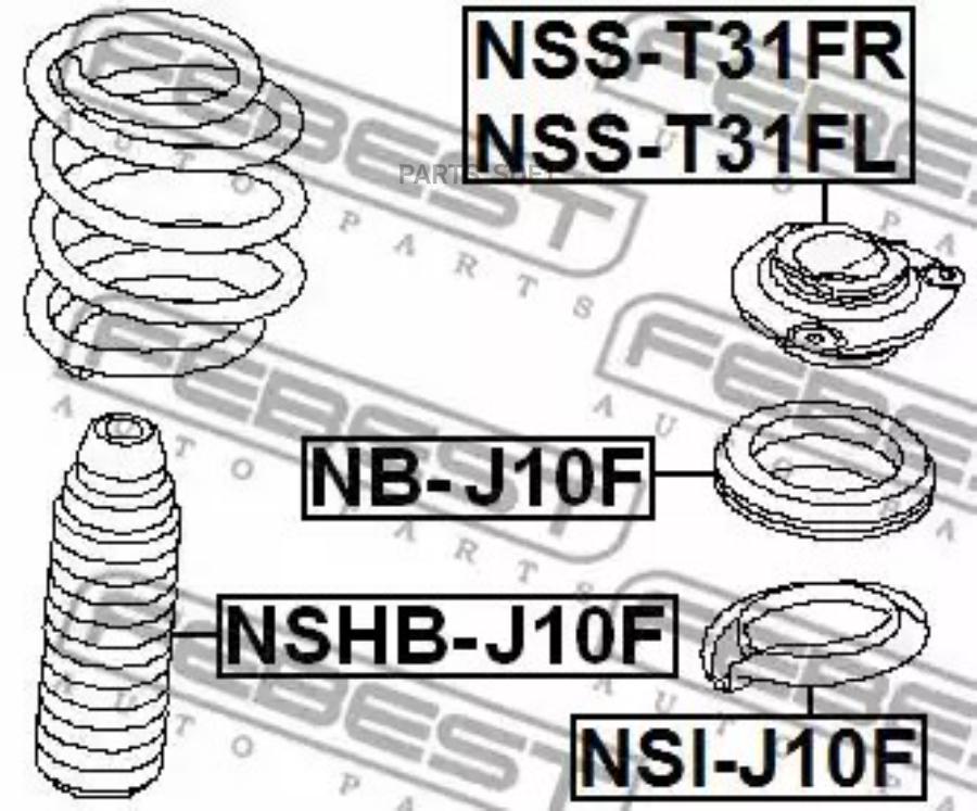 

Проставка пружины нижняя NISSAN X-TRAIL T31 2007-2013 NSI-J10F