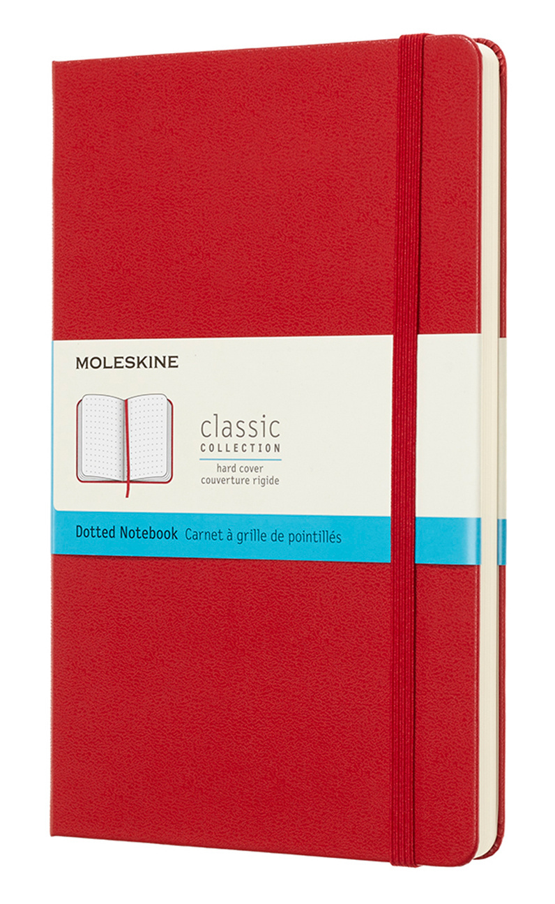 

Блокнот Moleskine Classic QP066F2 Large 130х210 мм 240 стр пунктир красный, Блокнот