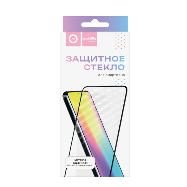 Защитное стекло MObility для Samsung Galaxy A34 5G Full Glue 100062631493