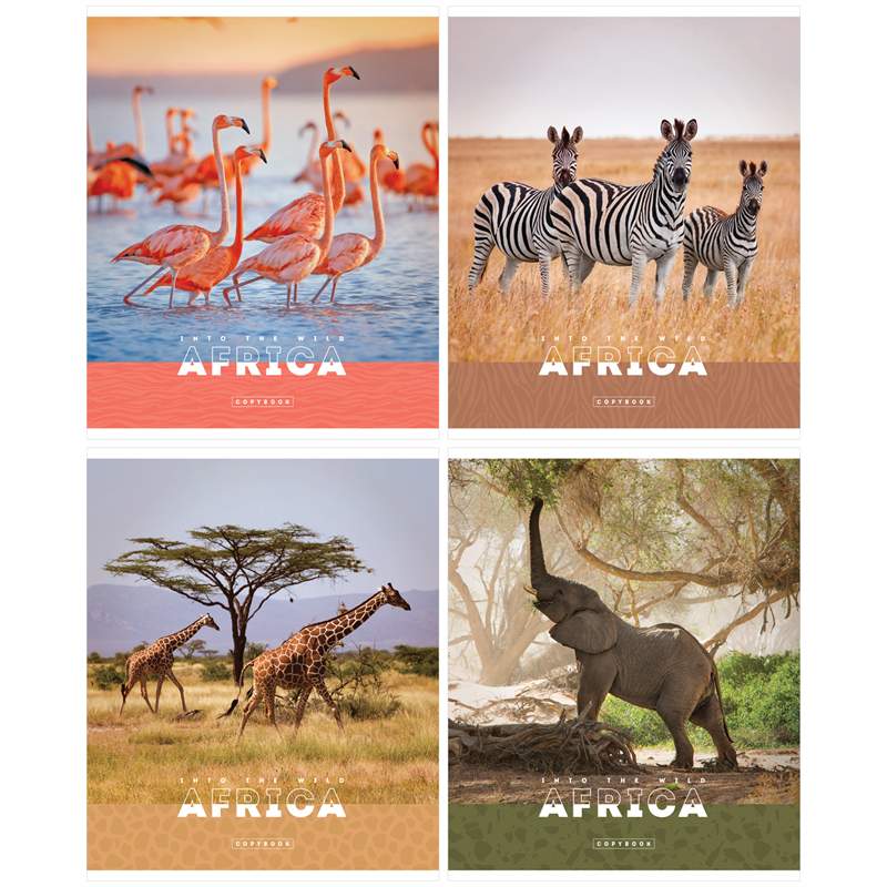 

Тетрадь ArtSpace Животные, Nature of Africa, 311916, 96 листов, А5, клетка, 10 шт.