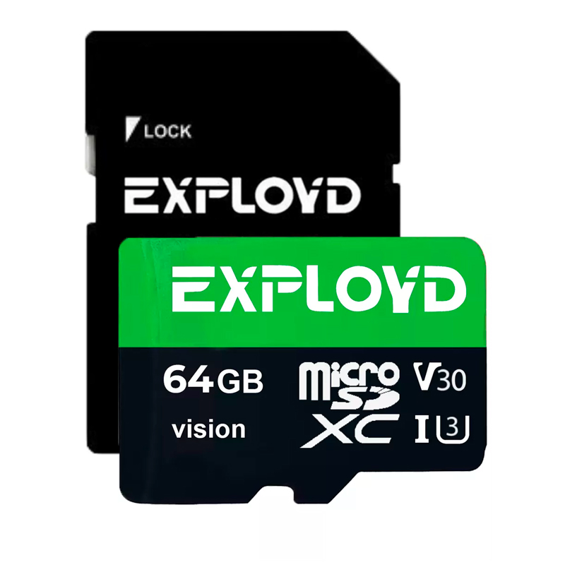 Карта памяти Exployd MicroSDXC 64Gb class 10 951₽