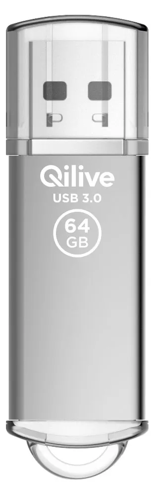 

Флешка Qilive 64 ГБ серебристый