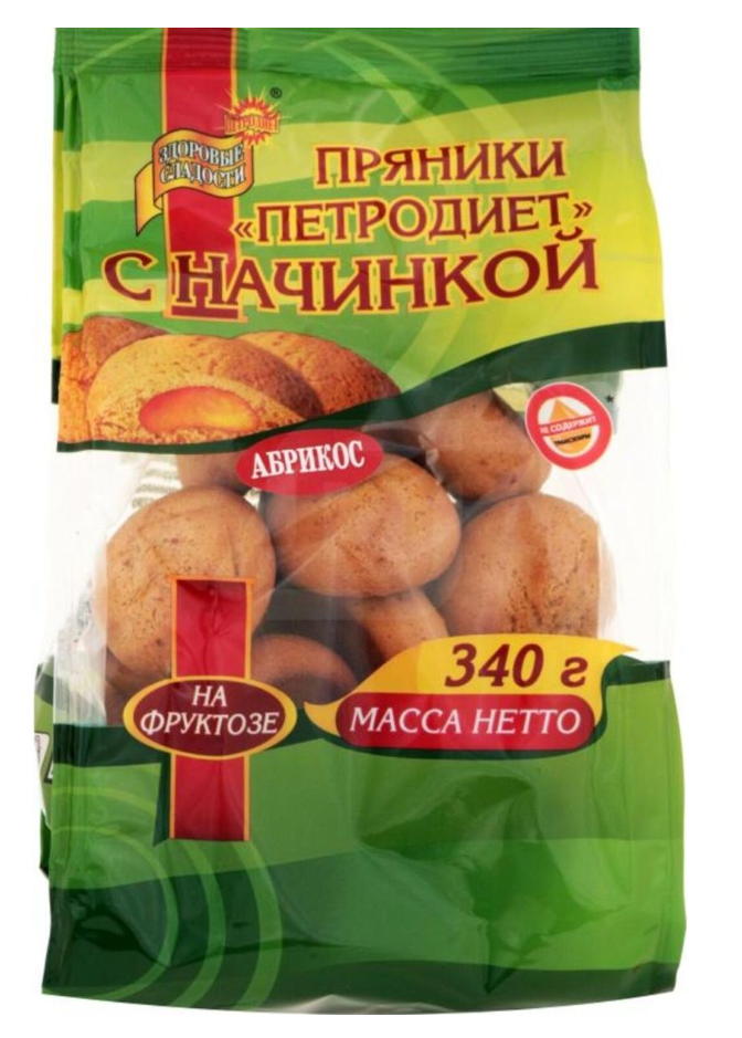 

Пряники Петродиет с начинкой абрикос, на фруктозе, 340 г х 2 шт