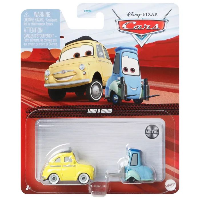 Машинка Cars Герои мультфильмов Луиджи и Гвидо коллекционная HFB64 машинка mattel cars герои мультфильмов grr77isney pixar cars суоки базовая dxv29 grr77