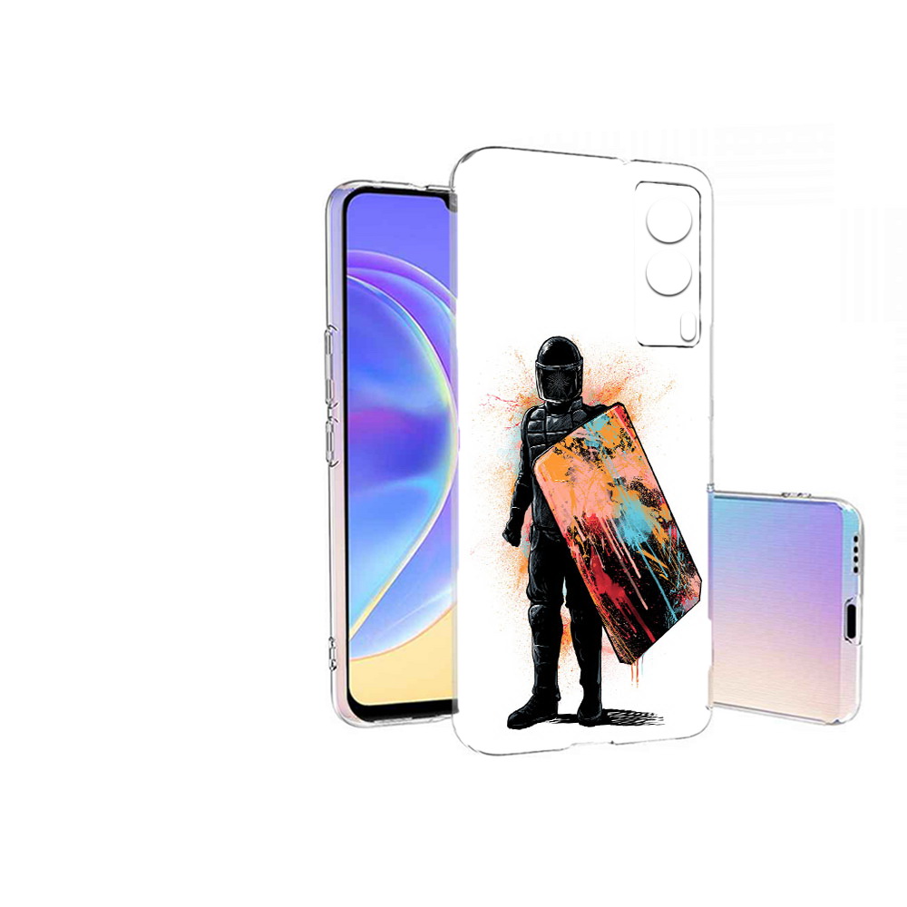 

Чехол MyPads Tocco для Vivo V21E солдат с красочным щитом (PT161736.380.614), Прозрачный, Tocco