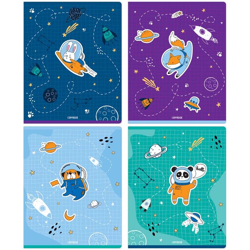 

Тетрадь 48л., А5, клетка MESHU "Space adventure", ТВИН-лак (арт. 309981) - 10 шт.