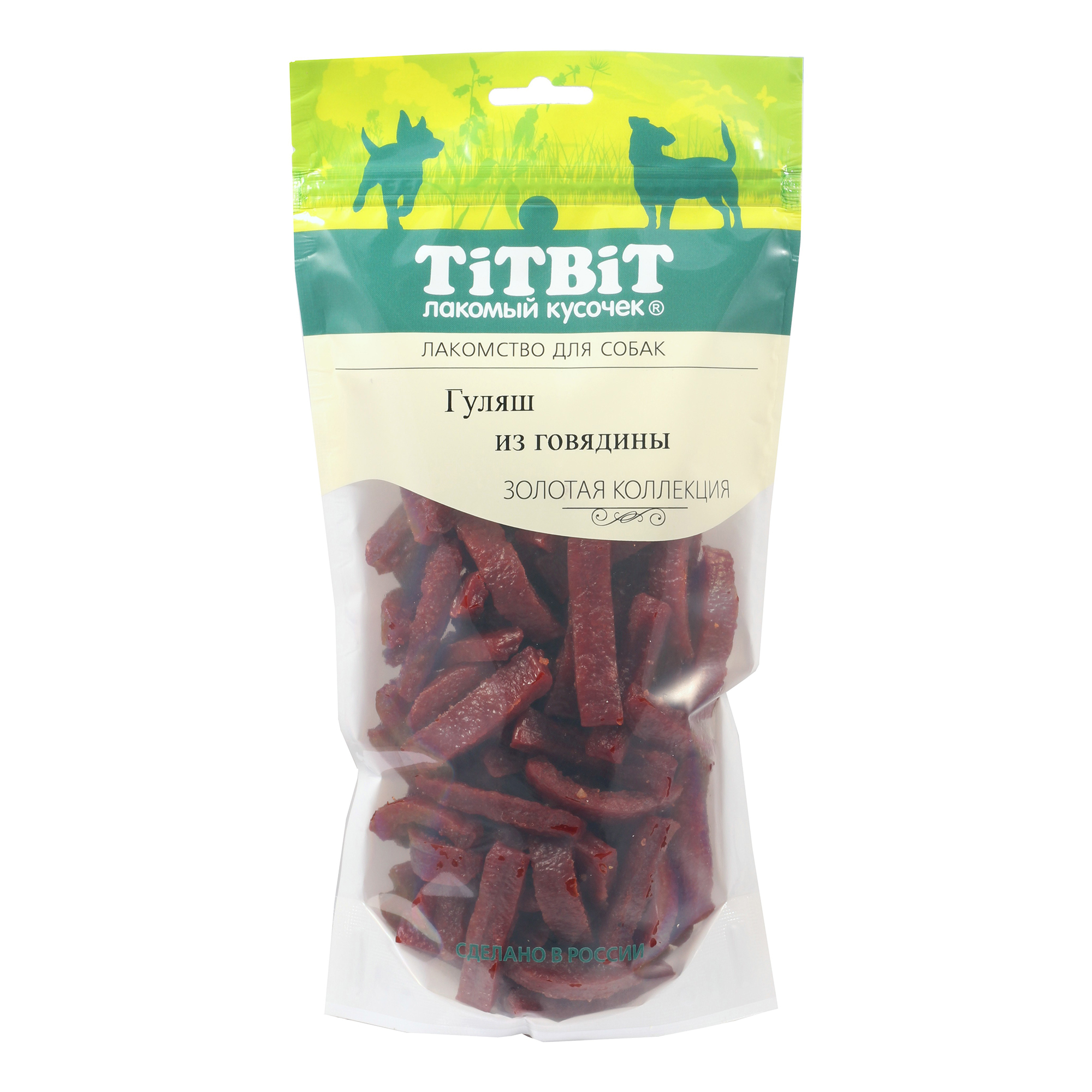 

Лакомство для собак TiTBiT Гуляш из говядины, 350 г