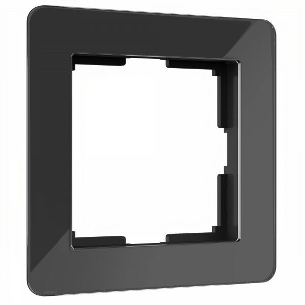 Рамка для розетки / выключателя на 1 пост Werkel Acrylic W0012708 черный из акрила рамка на 1 пост werkel metallic w0011602 4690389159022