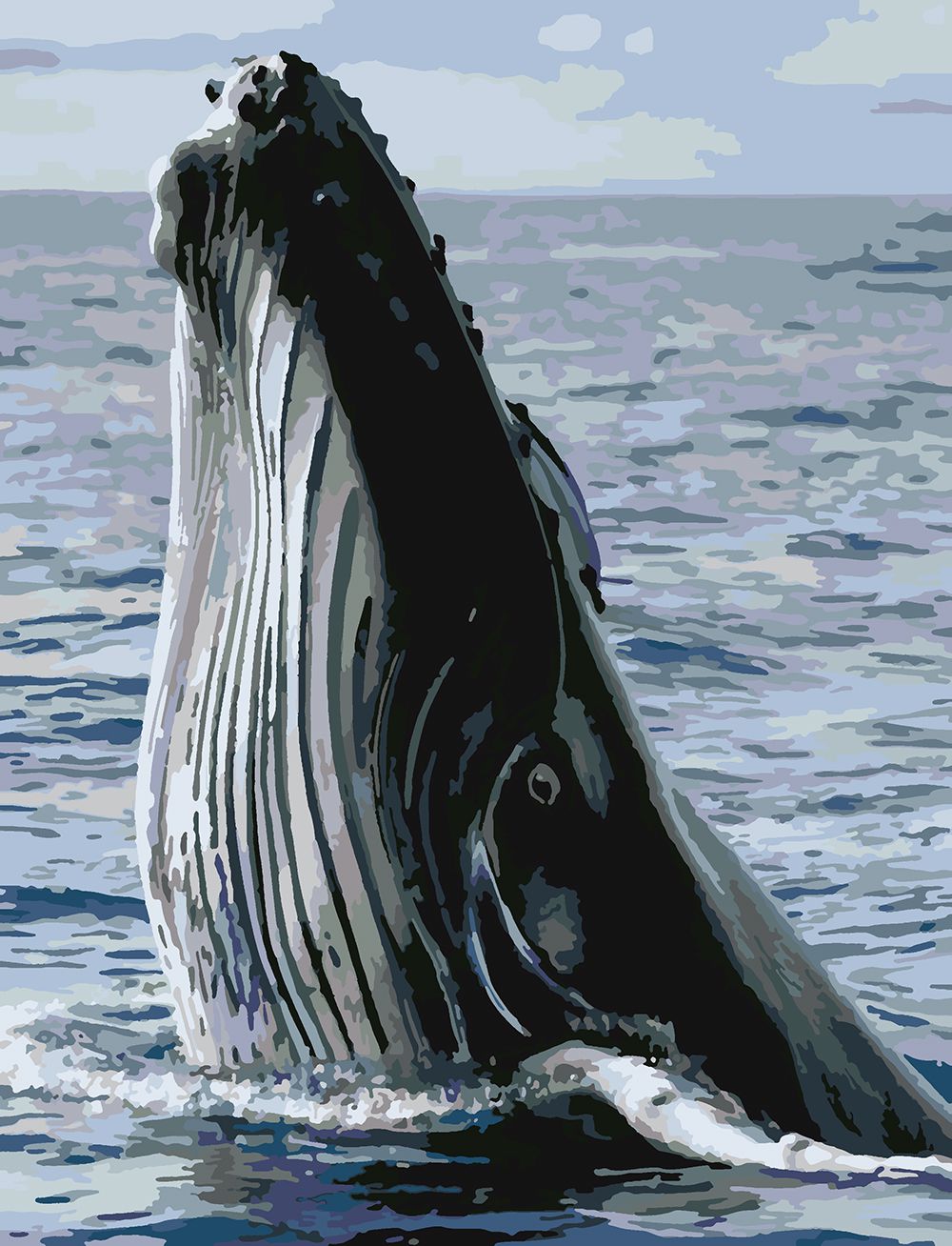 

Картина по номерам Красиво Красим Горбатый кит 2, 100 х 150 см, Горбатый кит 2