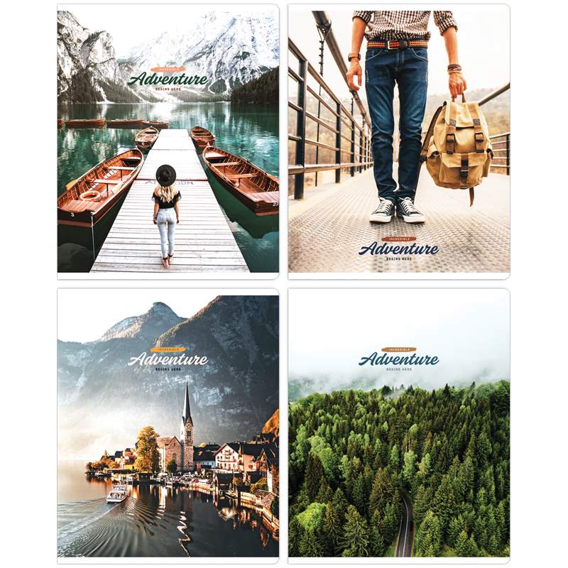 

Тетрадь 48л., А5, клетка ArtSpace "Путешествия. New adventures" (арт. 307694) - 10 шт.