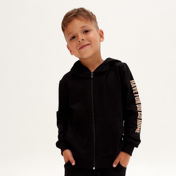 

Толстовка детская с капюшоном KAFTAN "Holidays" р. 30 (98-104), Черный, Holidays