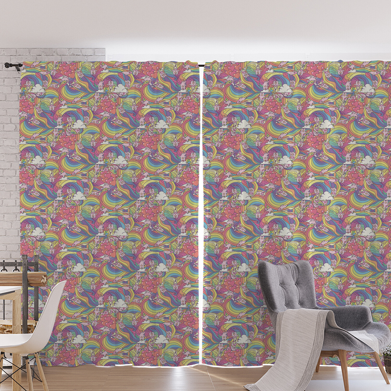 

Шторы под лён JoyArty "Звездный поросенок", серия Oxford DeLux, 340х265 см, Звездный поросенок