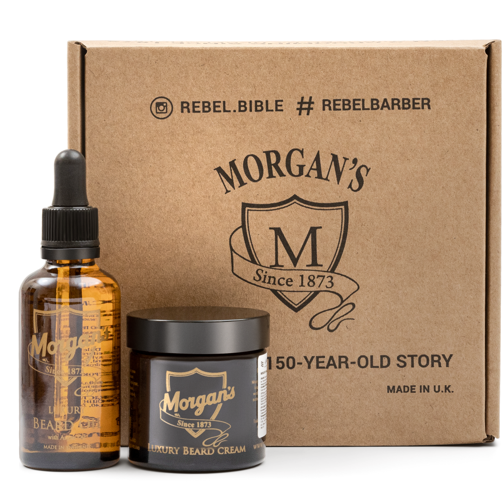 Подарочный набор Morgan's премиальное масло + премиальный крем для бороды и усов