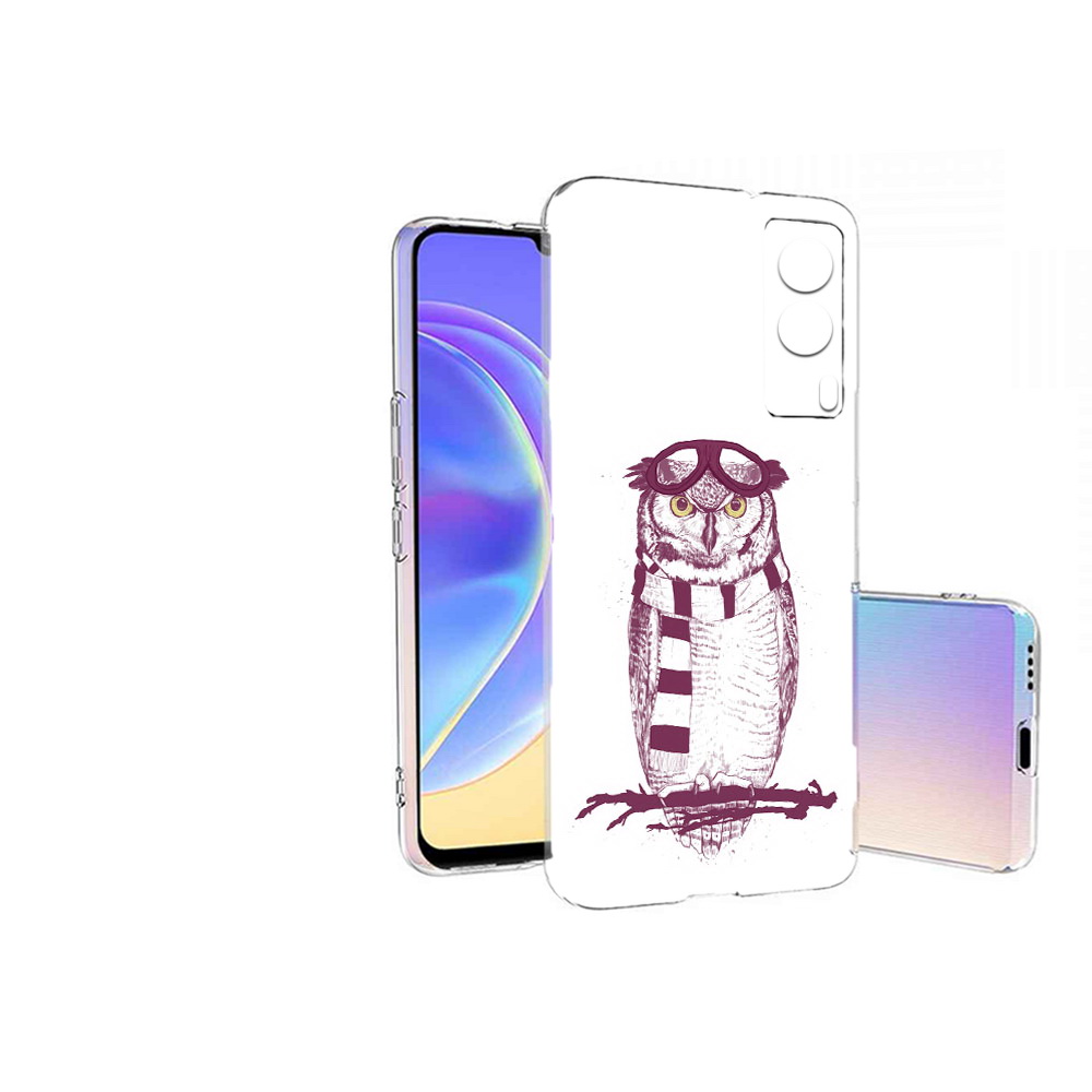 

Чехол MyPads Tocco для Vivo V21E сова-летчик (PT161736.380.612), Прозрачный, Tocco