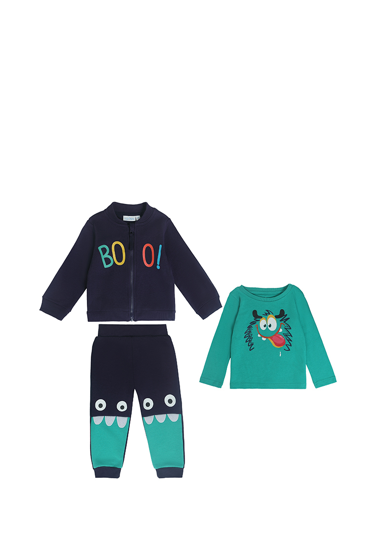 Комплект одежды Kari baby AW22B07703509, зеленый, темно-синий, 92