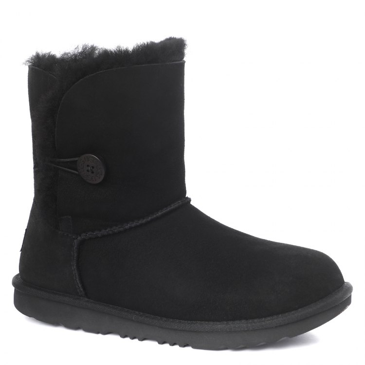 фото Угги ugg bailey button ii для девочек, черный 32,5 eu