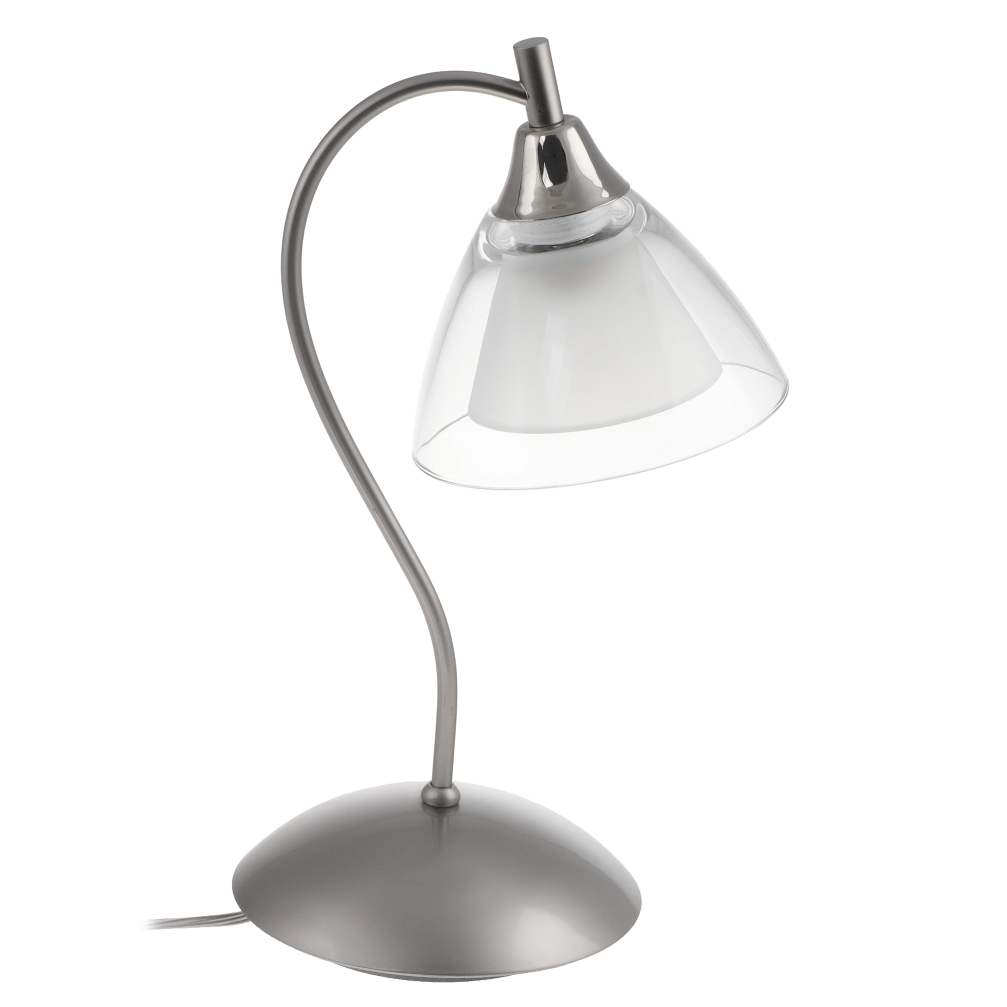 Лампа настольная Florex International E14 60W серебряная