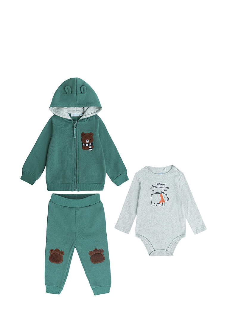 

Комплект одежды Kari baby AW22B01503307, хаки, серый, 74, AW22B01503307