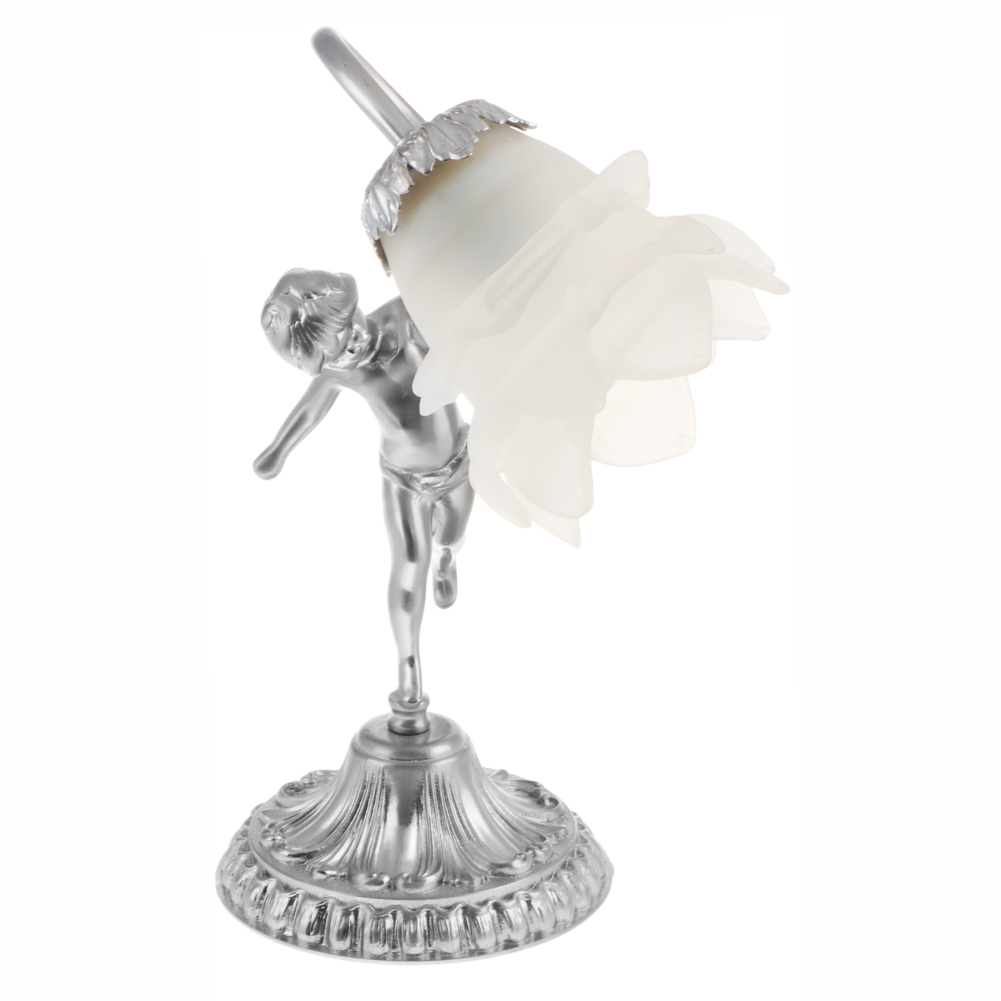 фото Лампа настольная florex international e14 60w ангел белая