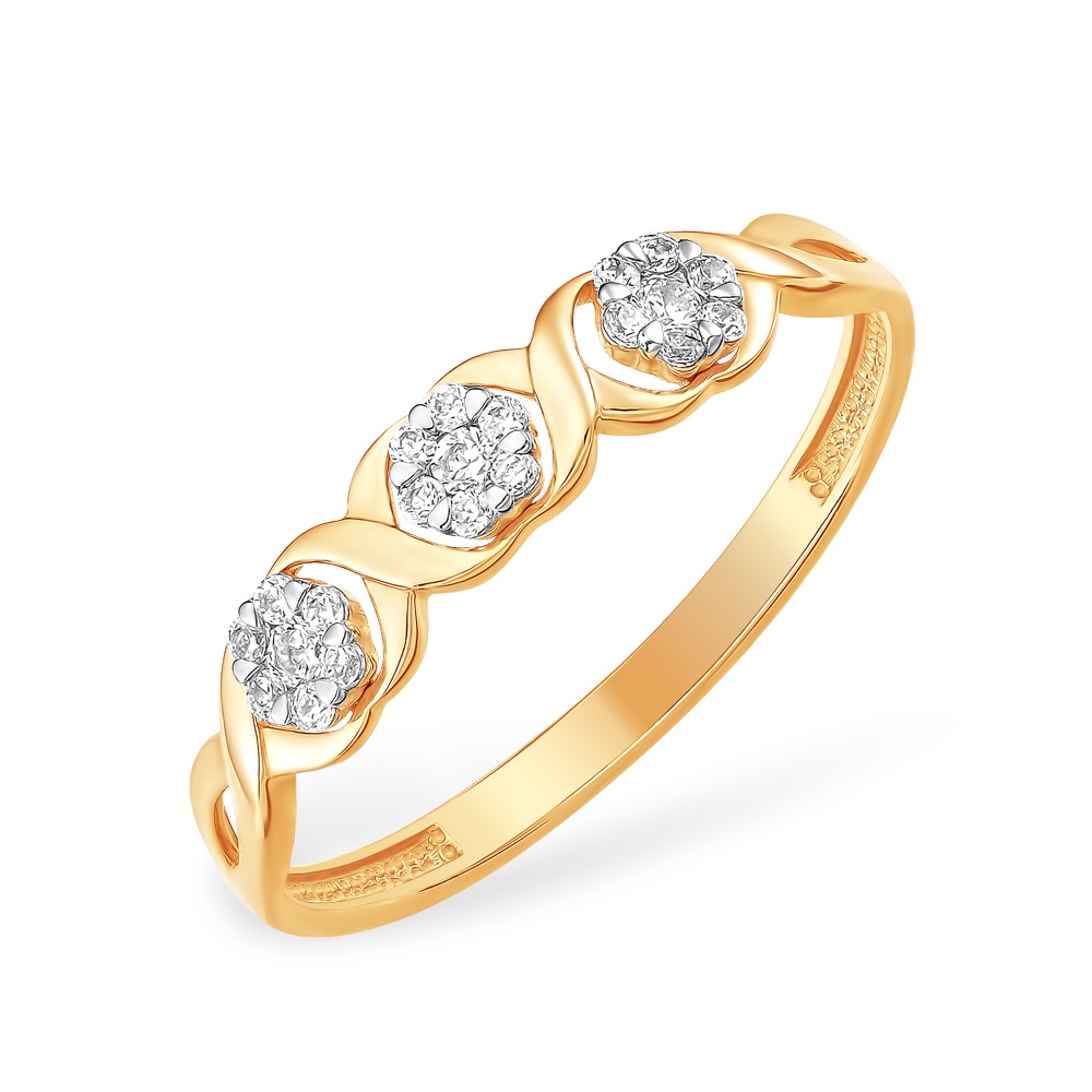 

Кольцо из золота р. , 585Gold 301012135, фианит, 301012135