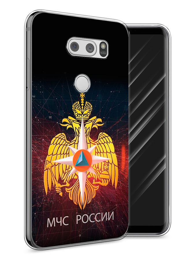 

Чехол Awog на LG V30 "МЧС России", Черный;желтый;красный, 83050-5