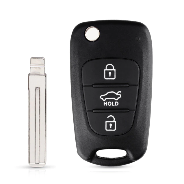 

Ключ для Hyundai I20, I30, IX20, IX35, 3 кнопки (корпус с лезвием TOY48), аналог, HYU-UNI