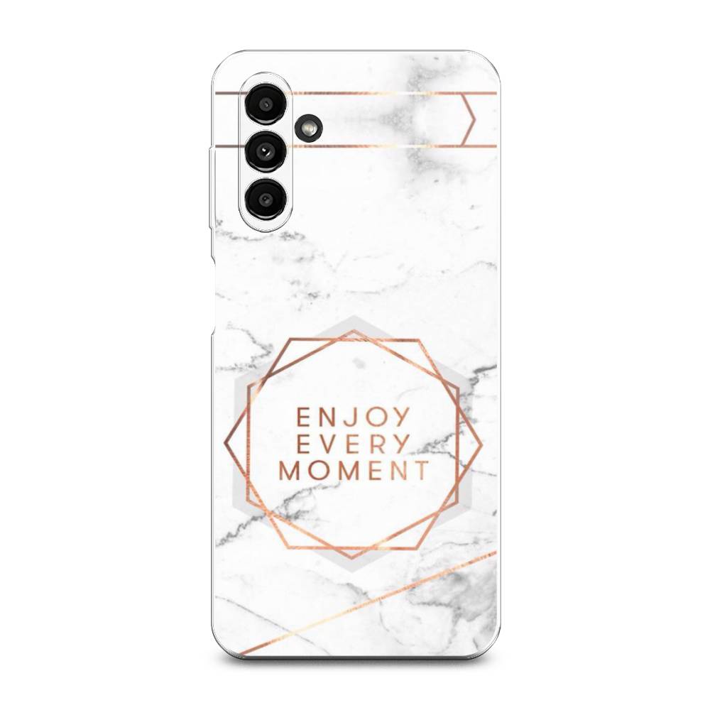 

Чехол Awog на Samsung Galaxy A14 5G "Enjoy every moment мрамор", Белый;розовый;серый, 2107250-7