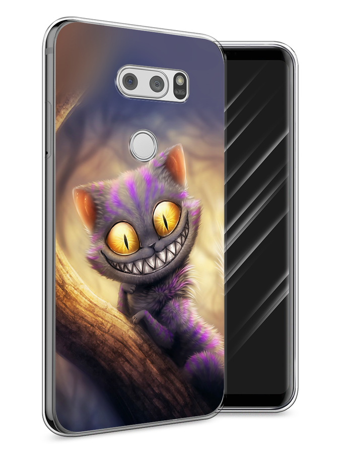 

Чехол Awog на LG V30 "Cheshire Cat", Фиолетовый;желтый, 83050-1