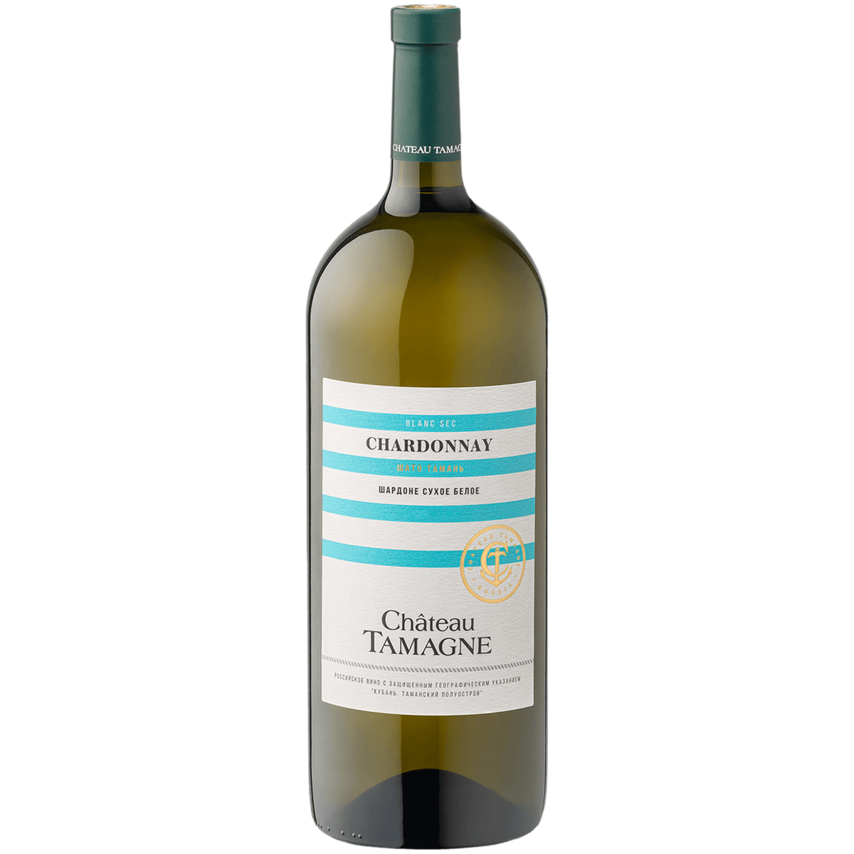 фото Вино chateau tamagne chardonnay белое сухое 1,5 л