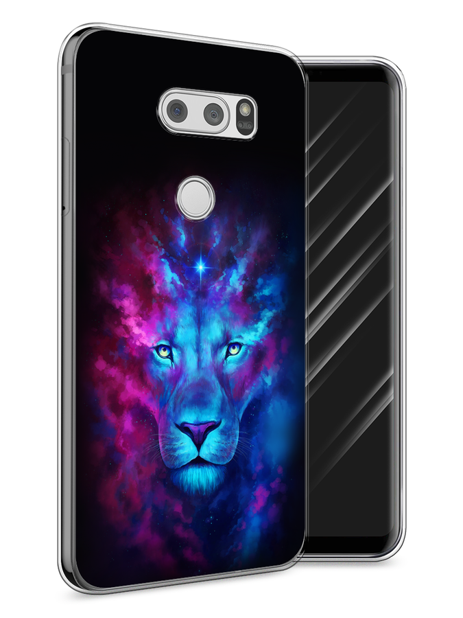 

Чехол Awog на LG V30 "Космический лев", Голубой, 83050-1