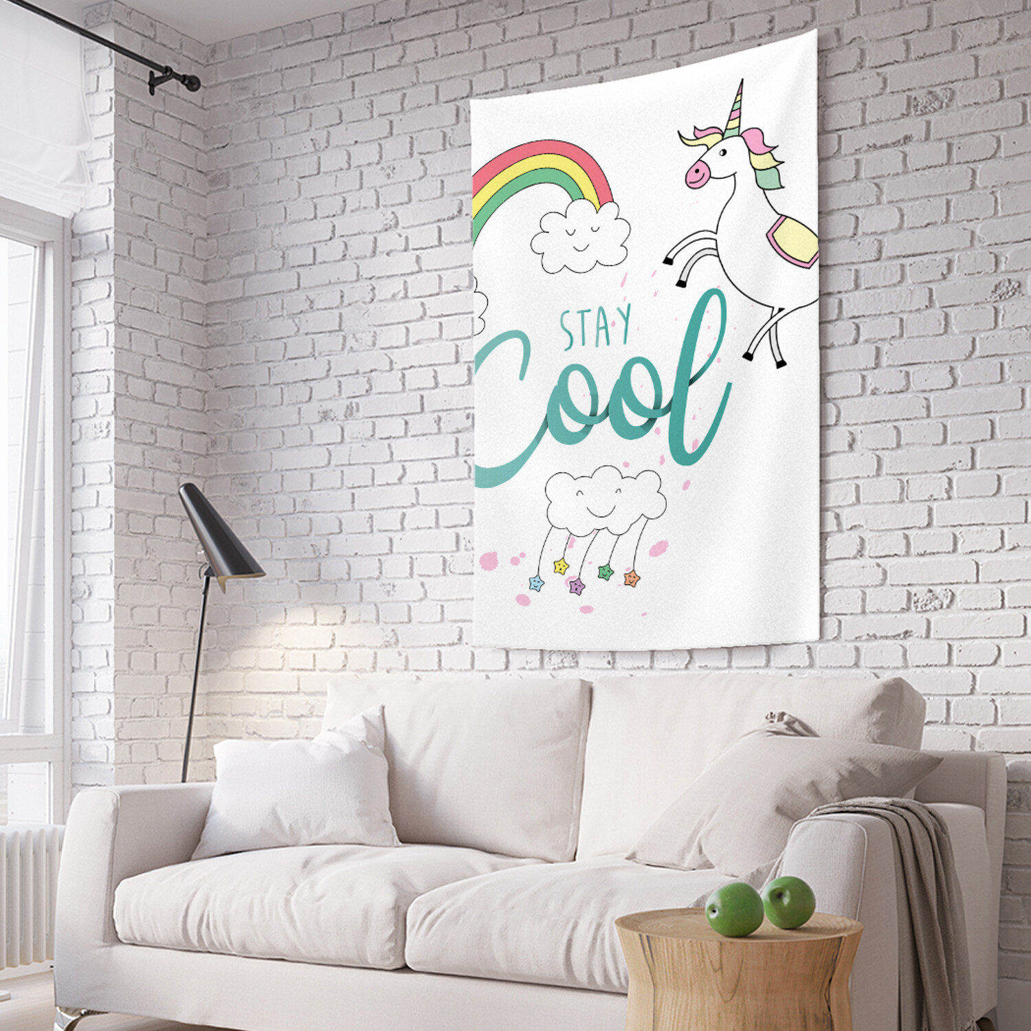 

Вертикальное фотопанно на стену JoyArty Крутой единорог 150x200 см, Крутой единорог