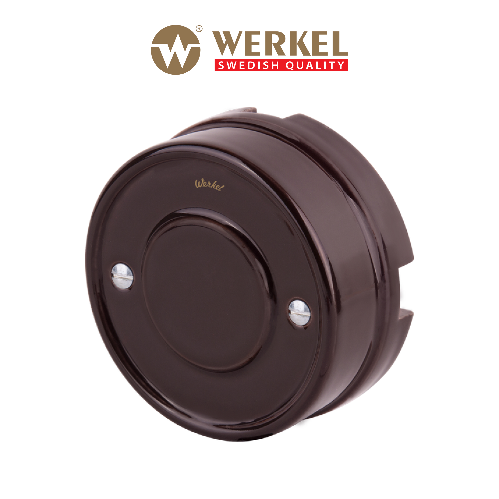 Распределительная коробка Werkel W6411214 ретро коричневая из керамики