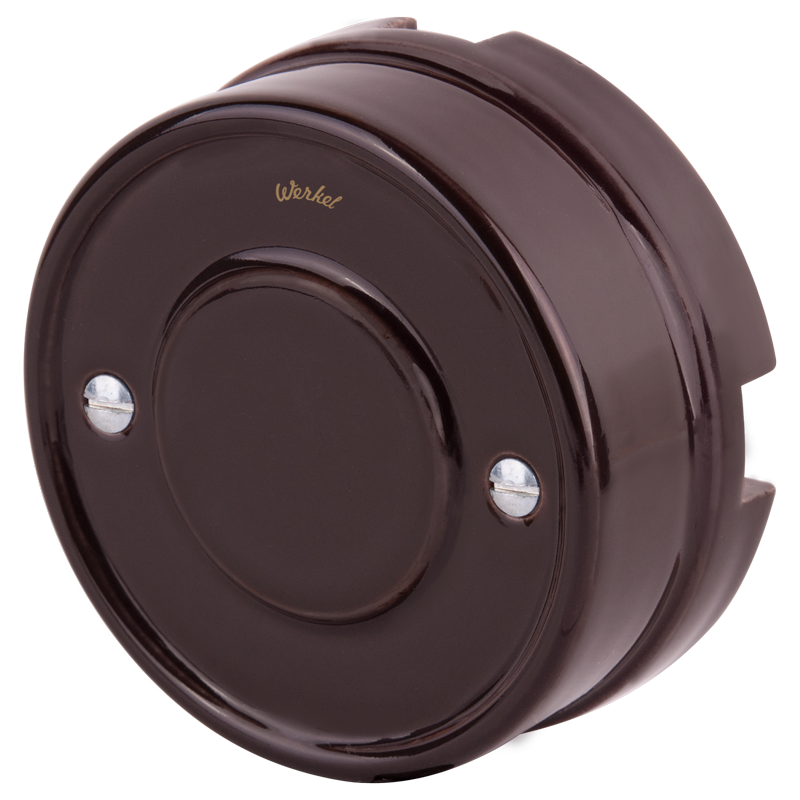 Распределительная коробка Werkel W6411214 ретро коричневая из керамики трубка классическая круглая 14 см коричневая