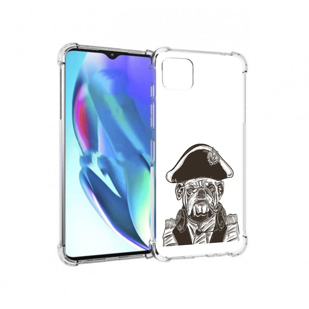 

Чехол MyPads Tocco для Motorola Moto G50 мопс генерал (PT227066.350.483), Прозрачный, Tocco