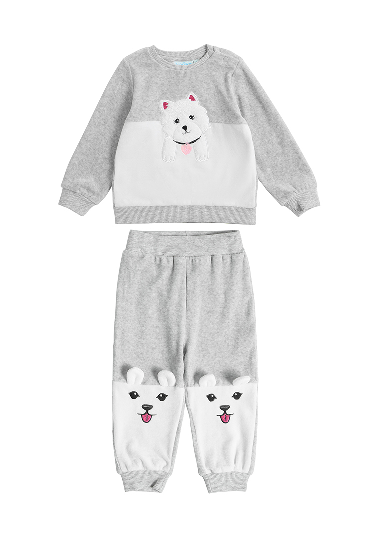 

Комплект одежды Kari baby AW22B131, светло-серый, белый, 74, AW22B131
