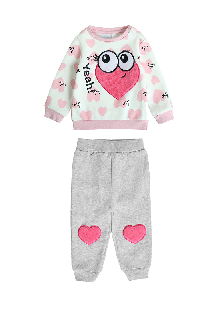 

Комплект одежды Kari baby AW22B06403503, белый, светло-серый, 74, Белый;серый, AW22B06403503