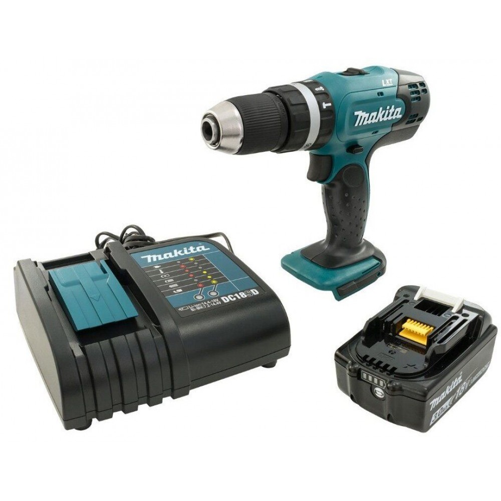 фото Аккумуляторная ударная дрель-шуруповерт makita dhp453rfx8