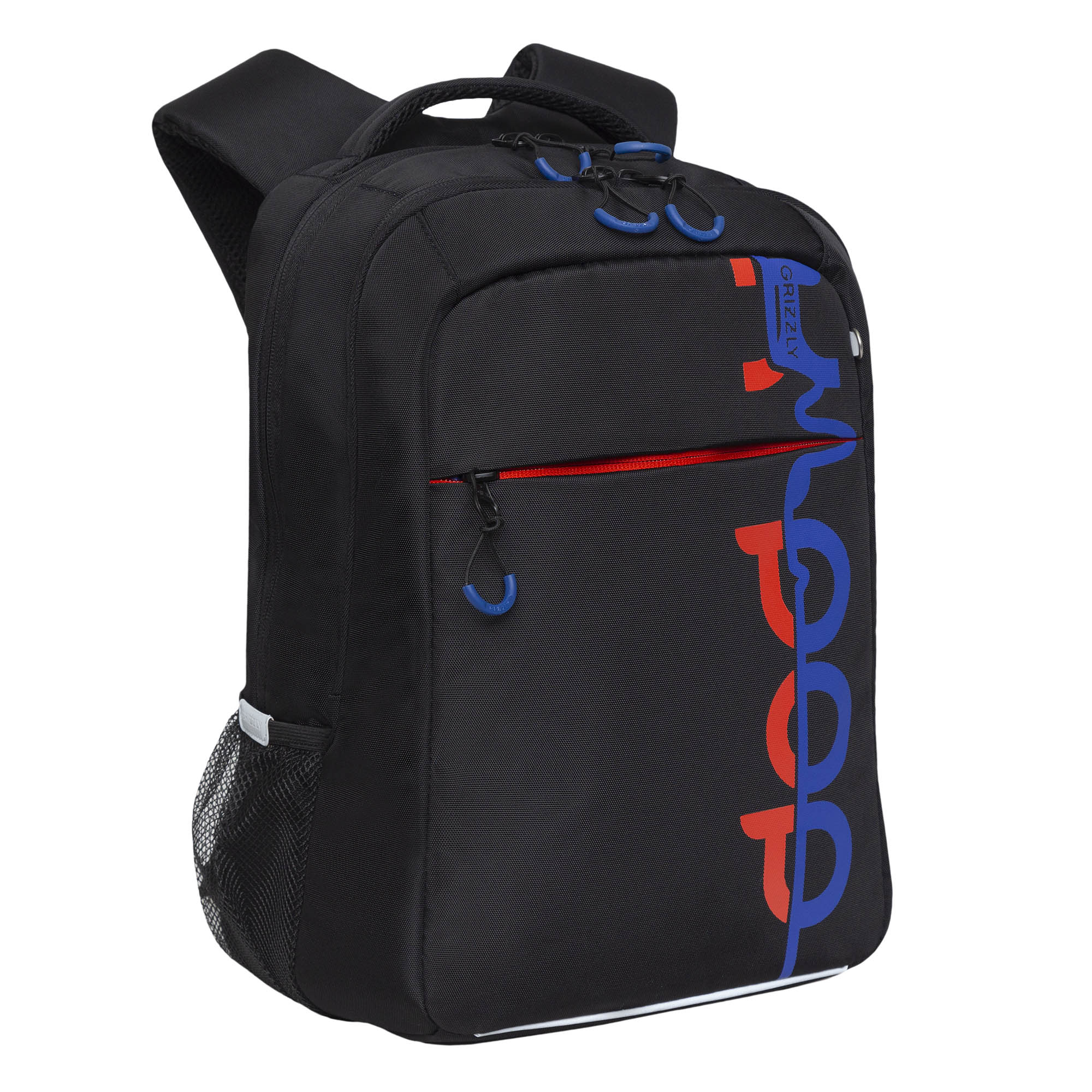 Рюкзак школьный Grizzly RB-356-4 /1 черный-синий