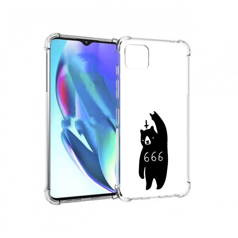 

Чехол MyPads Tocco для Motorola Moto G50 медведь 666 (PT227066.350.462), Прозрачный, Tocco