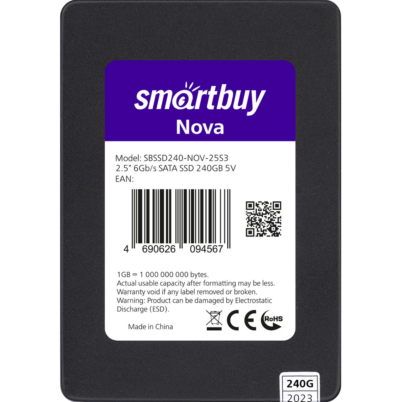 

SSD накопитель SmartBuy Nova mk1 2.5" 240 ГБ (SBSSD240-NOV-25S3), Nova mk1