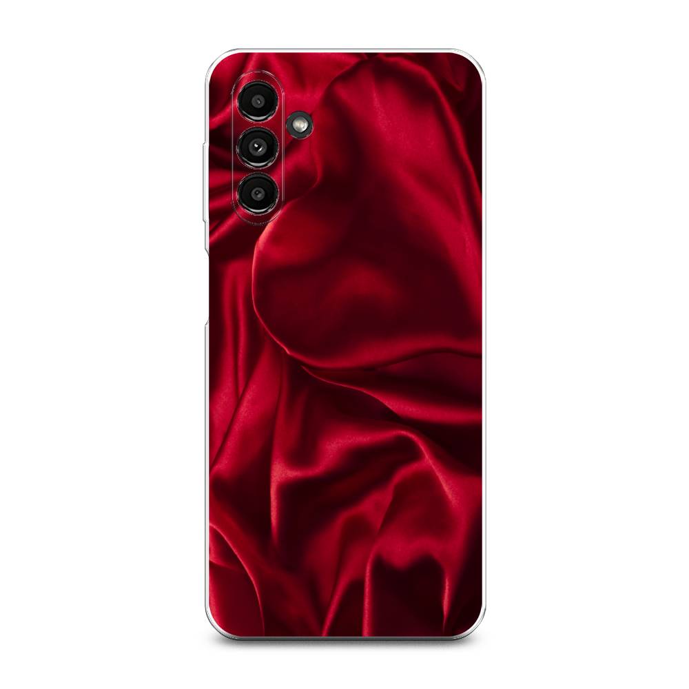 фото Чехол awog для samsung galaxy a14 5g "текстура красный шелк"