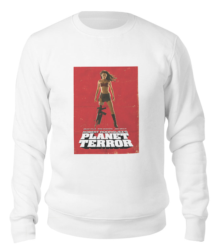 

Свитшот унисекс Printio Planet terror yellow белый M, Planet terror yellow