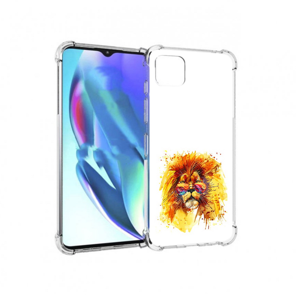 

Чехол MyPads Tocco для Motorola Moto G50 лев в очках (PT227066.350.436), Прозрачный, Tocco