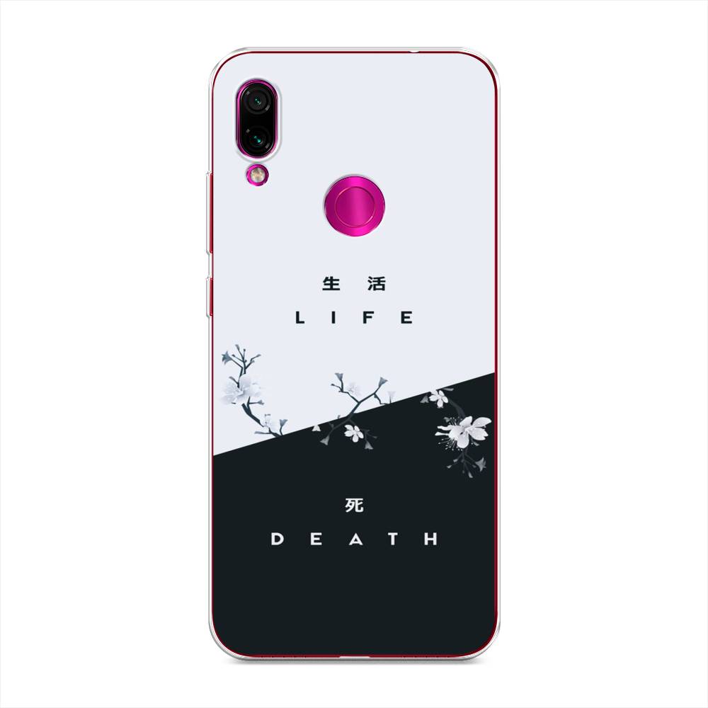 фото Силиконовый чехол "life and death" на xiaomi redmi note 7 awog