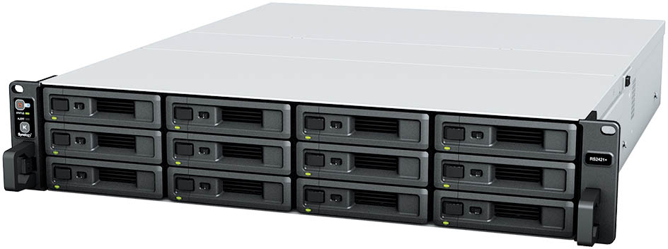 

Сетевое хранилище данных Synology серый (RS2421RP+)