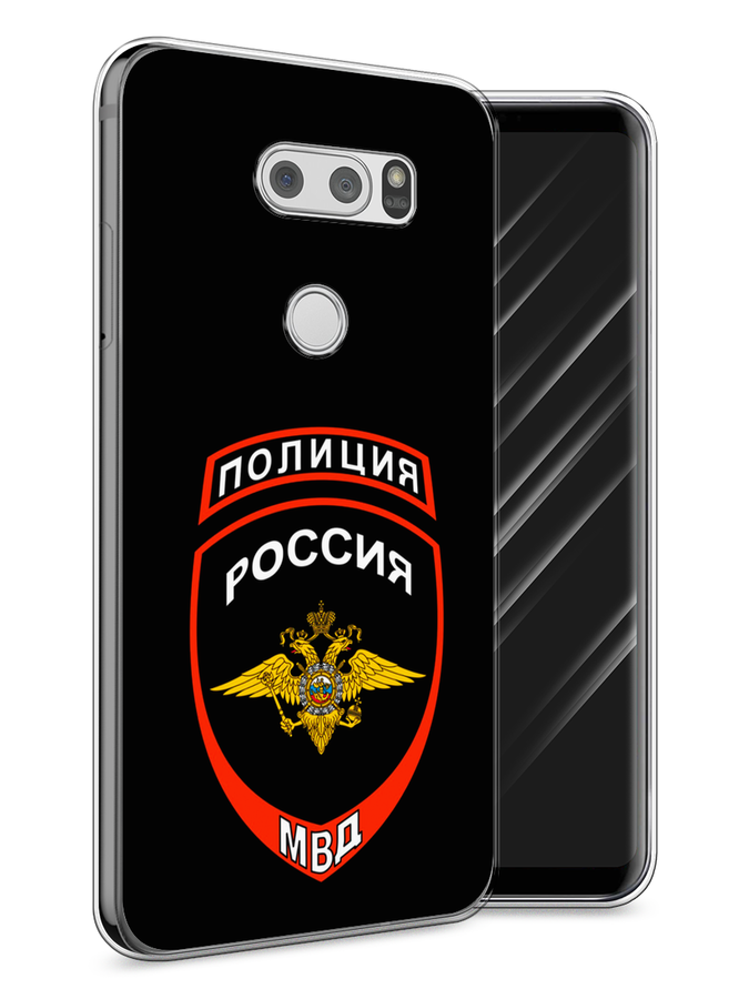 

Чехол Awog на LG V30 "Полиция шеврон", Черный;красный;белый, 83050-5