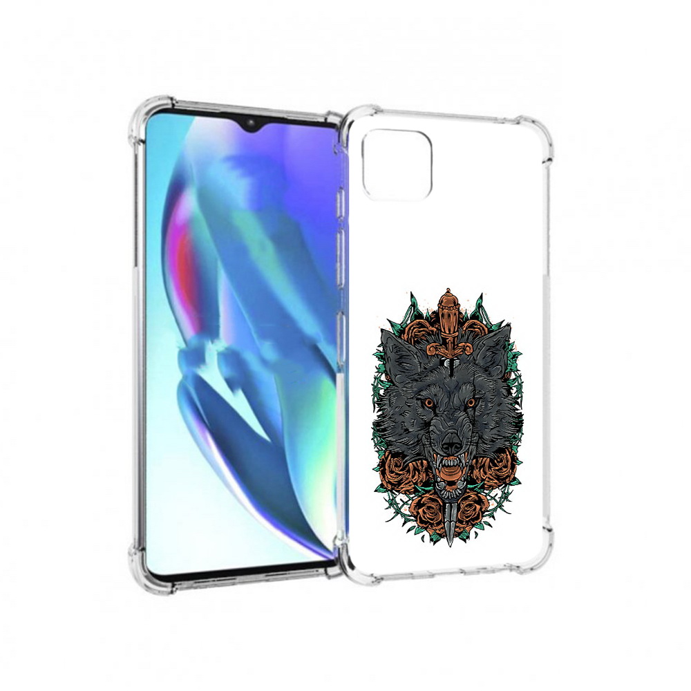 

Чехол MyPads Tocco для Motorola Moto G50 красивый злой волк (PT227066.350.409), Прозрачный, Tocco